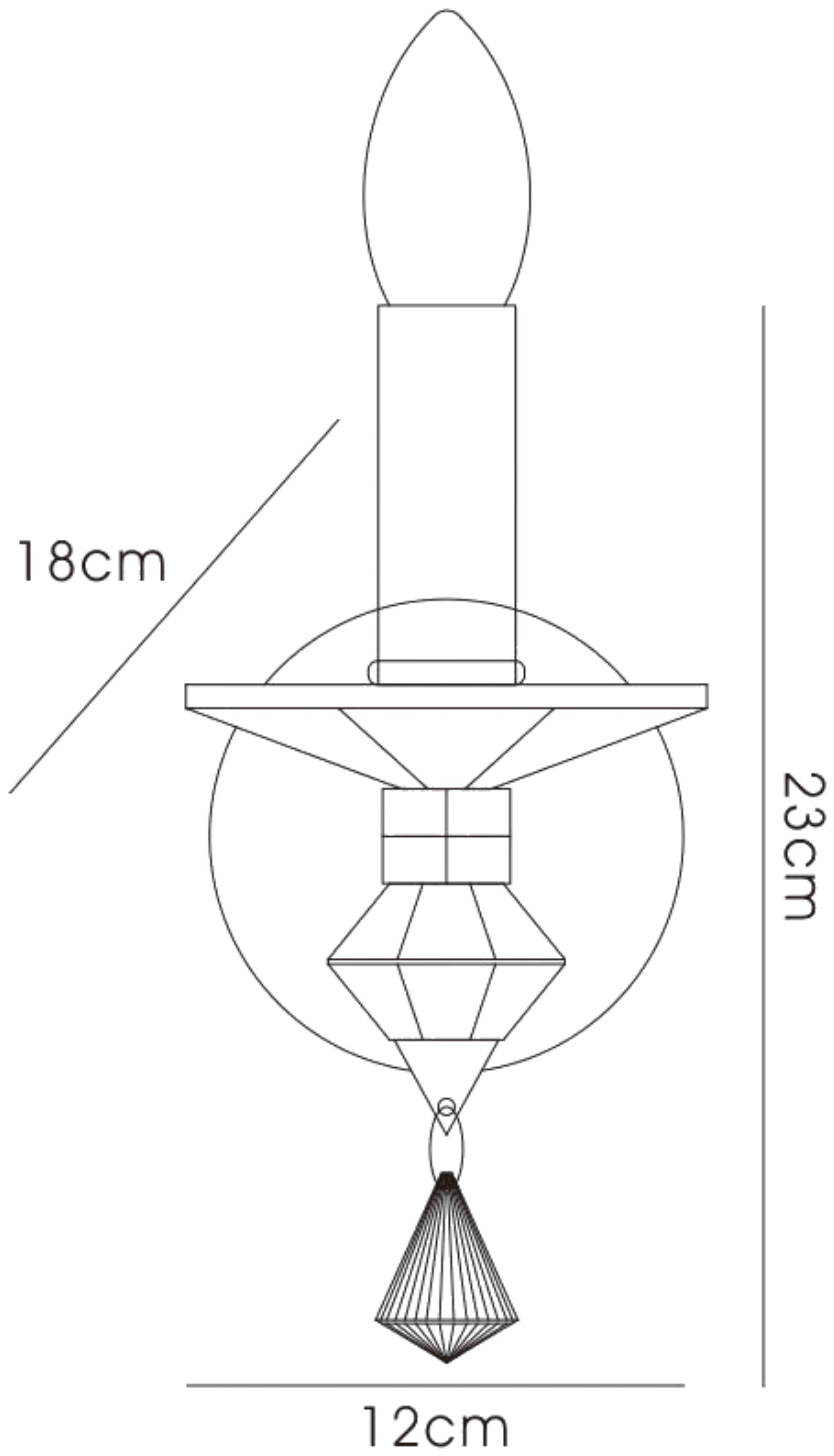 Renzo Crystal Wall Lights Diyas Armed Wall Lights